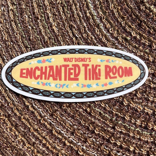 Enchanted Tiki Room Sticker, Disney Sticker, Stickers For Hydroflask, Stickers Laptop, Sticker for Book, Sticker for Cup, Bujo Journaling