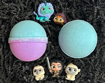 Raya and the Last Dragon Bath Bomb, Birthday Gifts for Kids, Party Favors, Disney Surprise Bath Bombs, Water Table Summer Activities