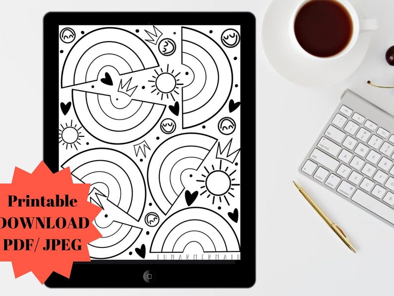 Rainbow Coloring Page Digital Download - Il 794xN.4197617787 Gfii 