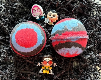 Spider Man Bath Bomb With Toy Inside, Christmas Gifts, Stocking Stuffer