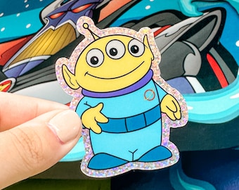 Toy Story Alien Sticker, Buzz Lightyear, Disney Sticker, Scrapbooking Sticker, Bujo Journaling, Waterproof Sticker, Stocking Stuffer