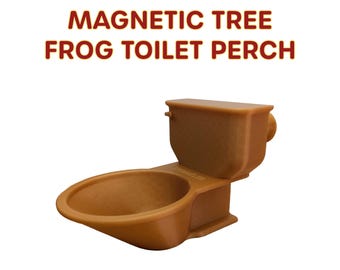 Magnetic Tree Frog Toilet Perch – Magnetic 3D Printed PETG Terrarium Decor
