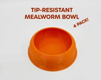 4 Pack of Tip-Resistant Mealworm Bowls