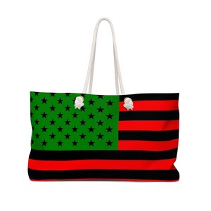 Black American Flag Weekender Bag