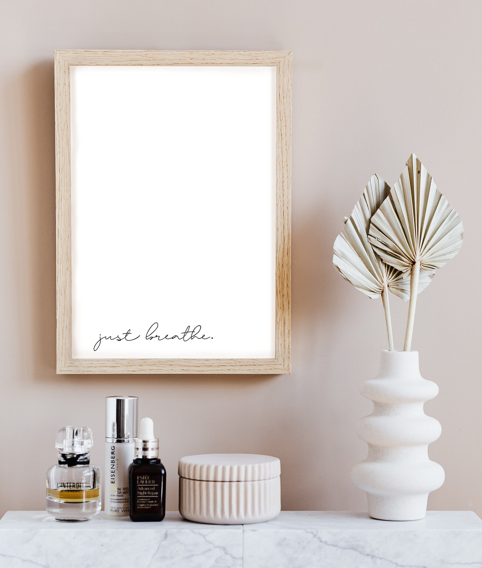 Just Breathe Sign Home Wall Decor Typography Quote Poster - Etsy