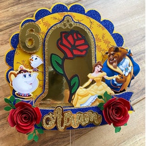 Beauty and the Beast Cake Topper / Beauty and the Beast Birthday Party / Beauty and the Beast Party Supply / Beauty and the Party Decoration