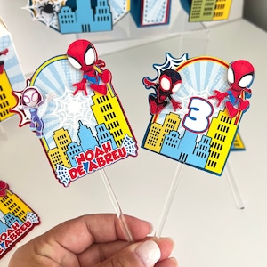 Spidey and his amazing friends Cupcake Topper / Spidey Party Decoration / Spidey Birthday Theme / Spidey Cupcake Topper