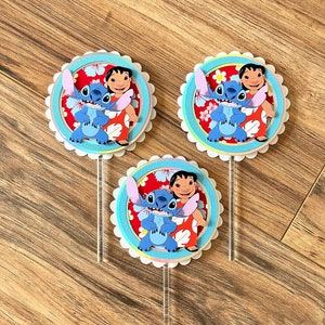 Lilo and Stitch Cupcake Topper / Lilo and Stitch Birthday / Lilo and Stitch Party Decoration / Stitch Birthday Theme / Stitch Cupcake Topper