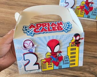 Spidey and Friends Gable Box | Birthday Party Favor, Decoration