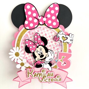 Minnie Mouse Cake Topper / Disney Cake Topper / Minnie Mouse Birthday / Minnie Mouse Party Decorations / Disney Birthday Party bild 2