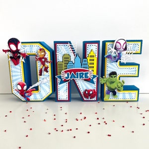 Spidey and his amazing friends 3D Letters / Spidey Party Decorations / Spidey Party Supply / Spidey 3D Letters