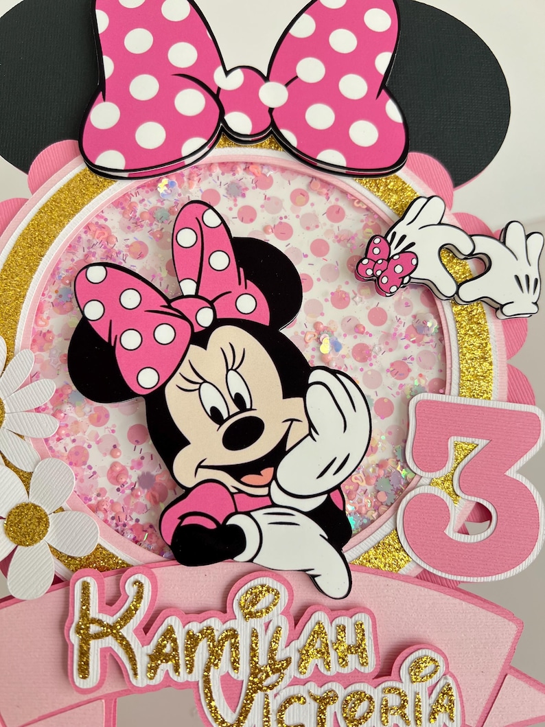 Minnie Mouse Cake Topper / Disney Cake Topper / Minnie Mouse Birthday / Minnie Mouse Party Decorations / Disney Birthday Party bild 5