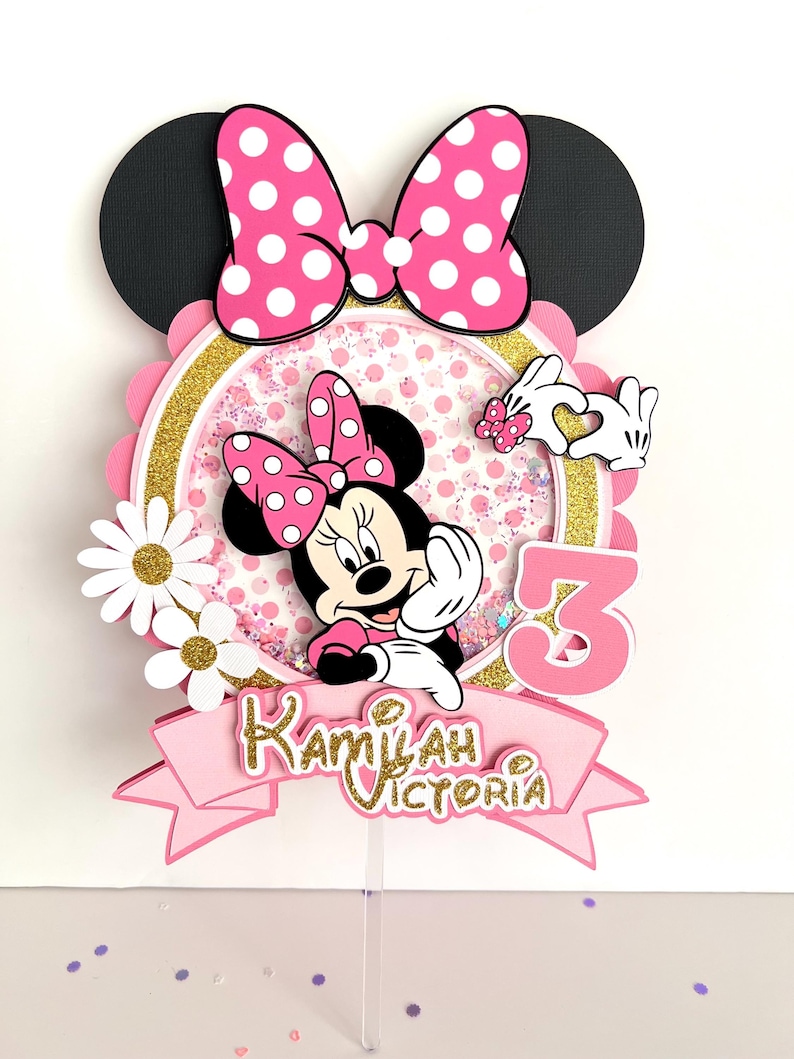 Minnie Mouse Cake Topper / Disney Cake Topper / Minnie Mouse Birthday / Minnie Mouse Party Decorations / Disney Birthday Party bild 2