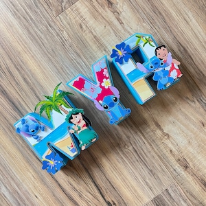 Lilo and Stitch 3D Letters / Lilo and Stitch Party Decorations / Stitch Birthday Decorations / Stitch Birthday Party / Stitch Party Decor