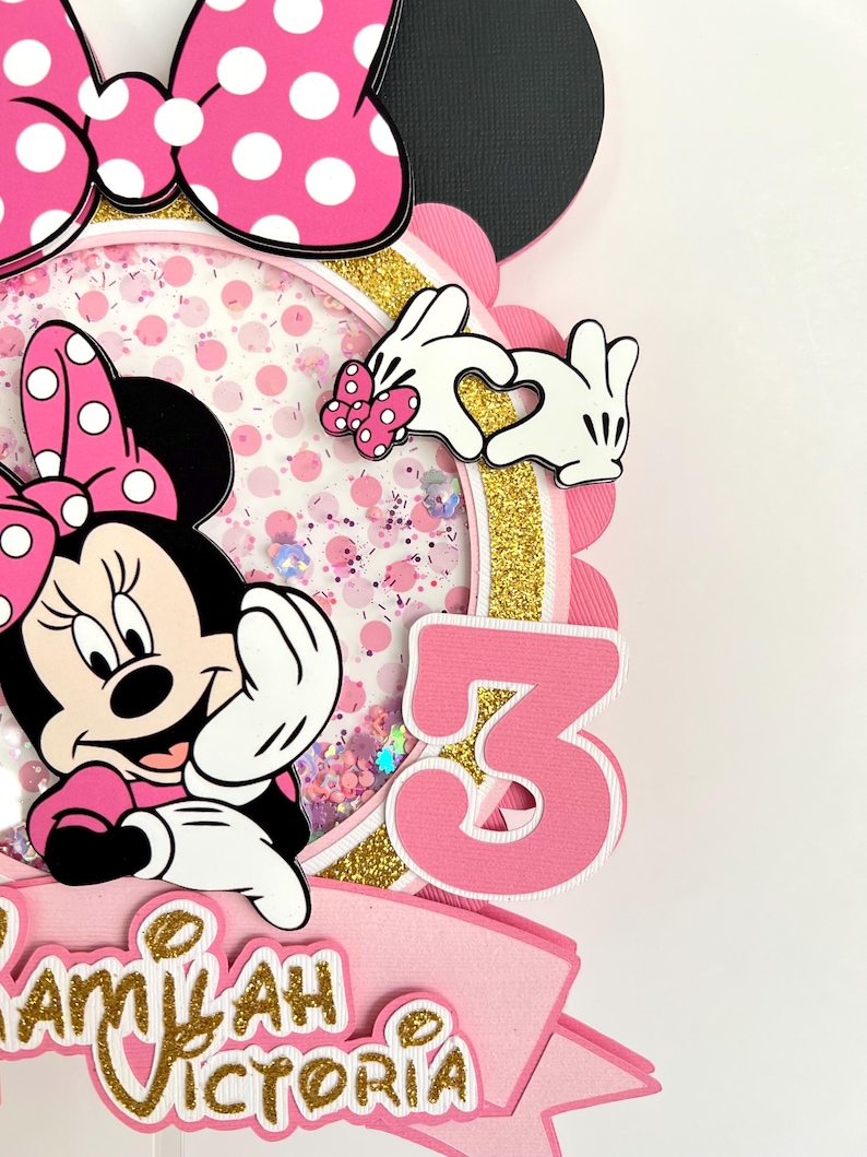 Minnie Mouse Cake Topper / Disney Cake Topper / Minnie Mouse Birthday / Minnie Mouse Party Decorations / Disney Birthday Party bild 4