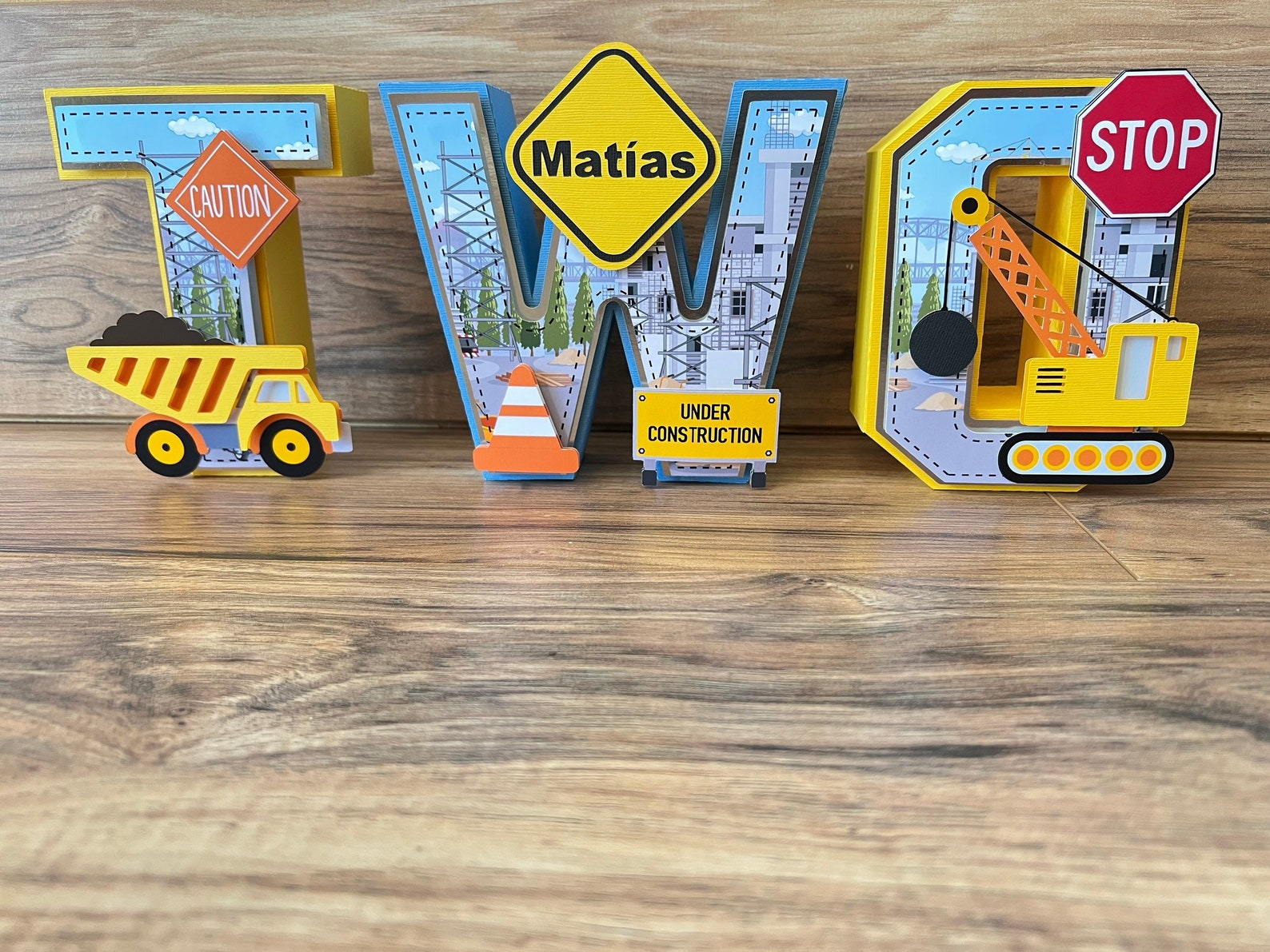 Construction 3D Letters / Construction Party Decorations / - Etsy