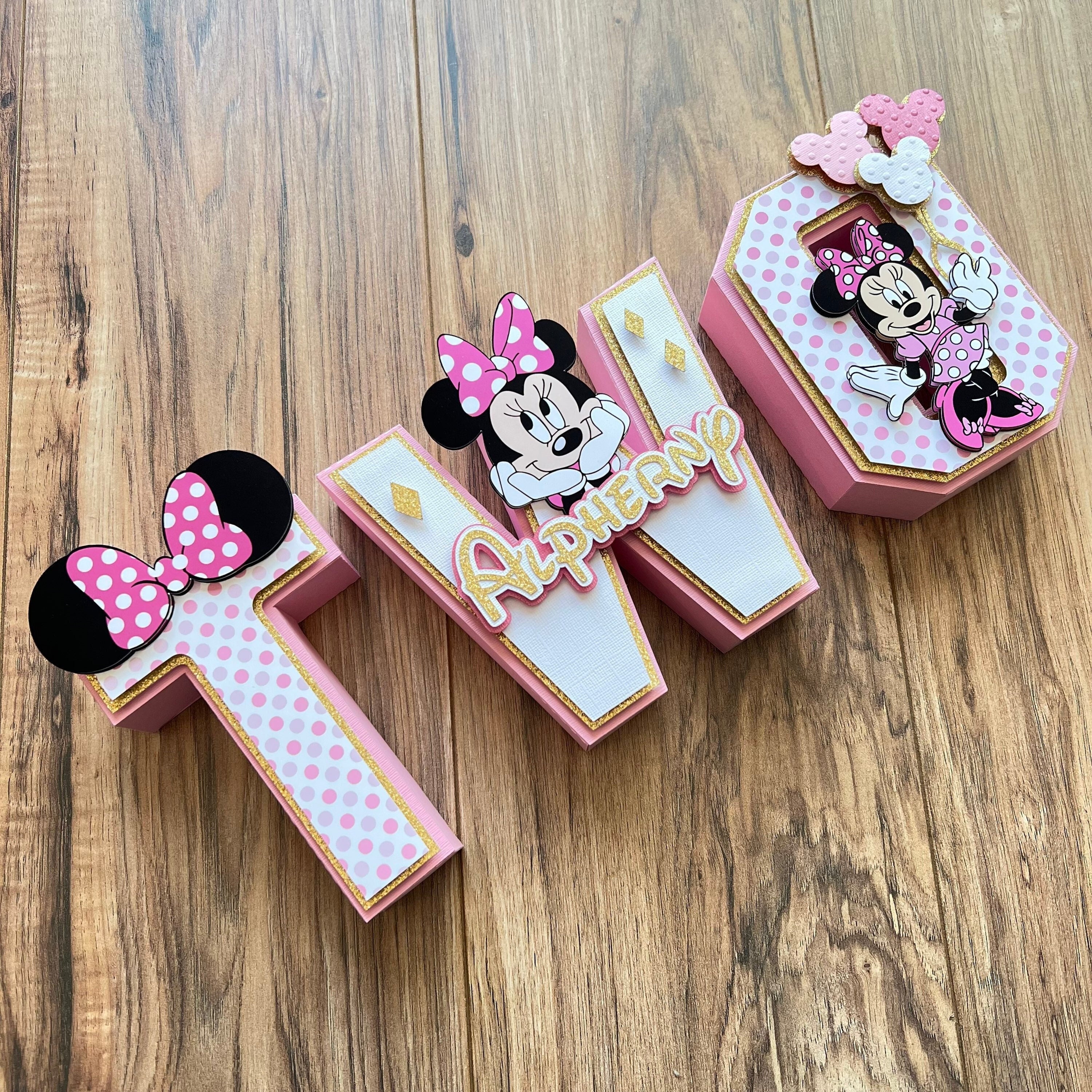 Minnie Mouse 3D Letters / Minnie Mouse Party Decorations / Minnie