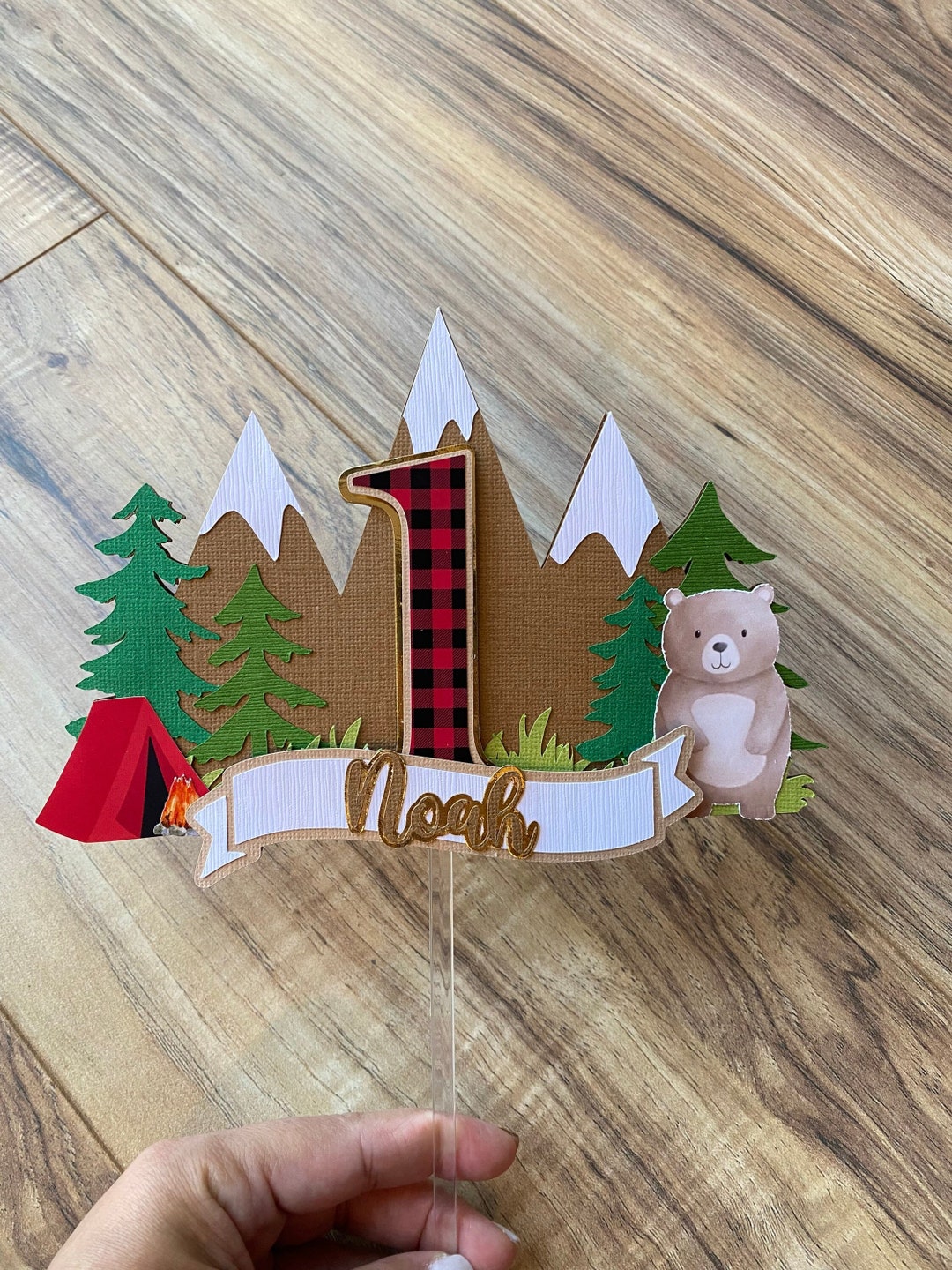 One Happy Camper Cake Topper / One Happy Camper Birthday Decoration ...