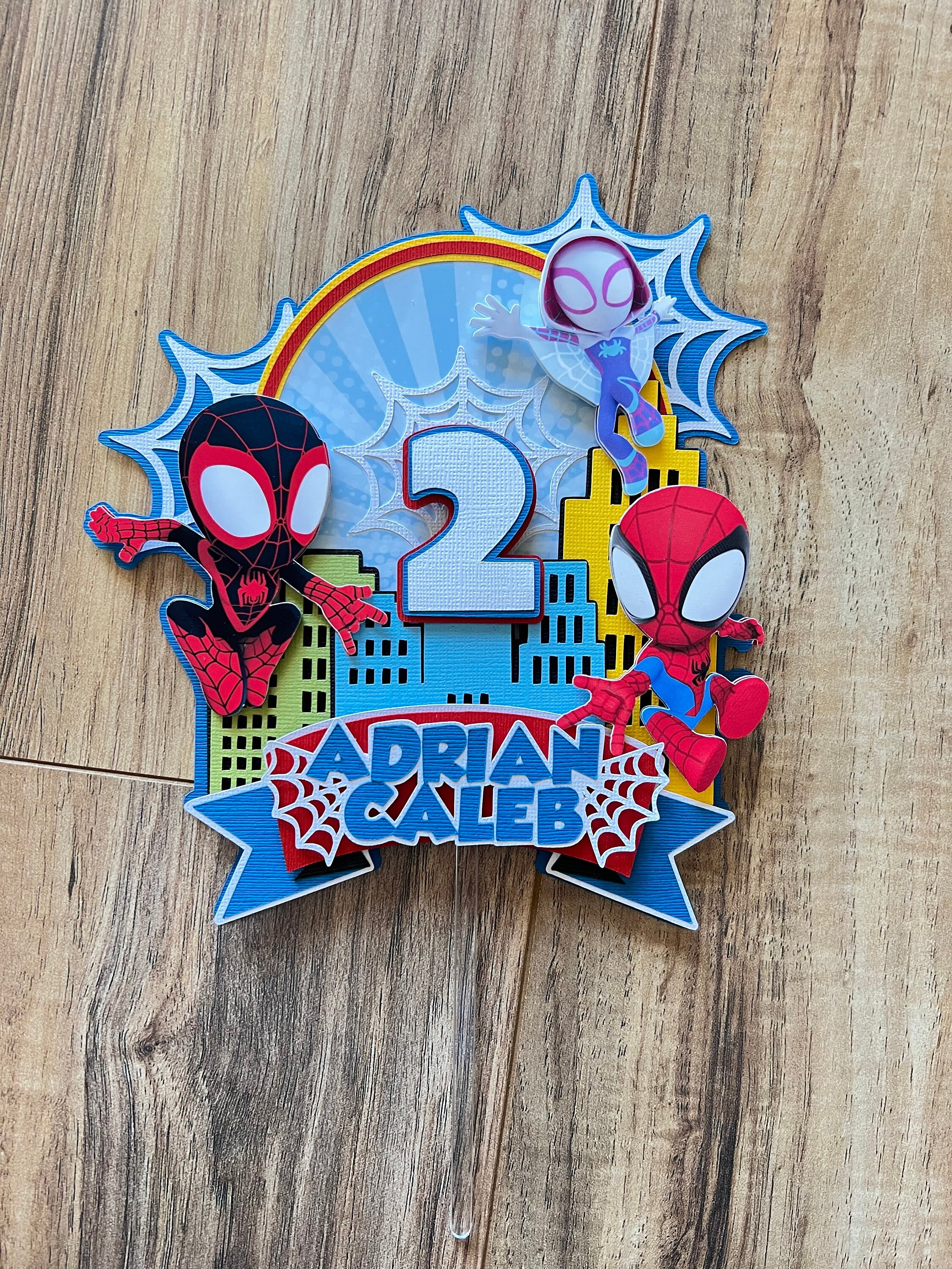 Spidey and Amazing Friends Cake Topper / Spiderman Cake Topper / Spidey Party Decorations / Spidey Birthday Party / Personalized Cake Topper