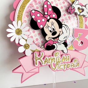 Minnie Mouse Cake Topper / Disney Cake Topper / Minnie Mouse Birthday / Minnie Mouse Party Decorations / Disney Birthday Party bild 3