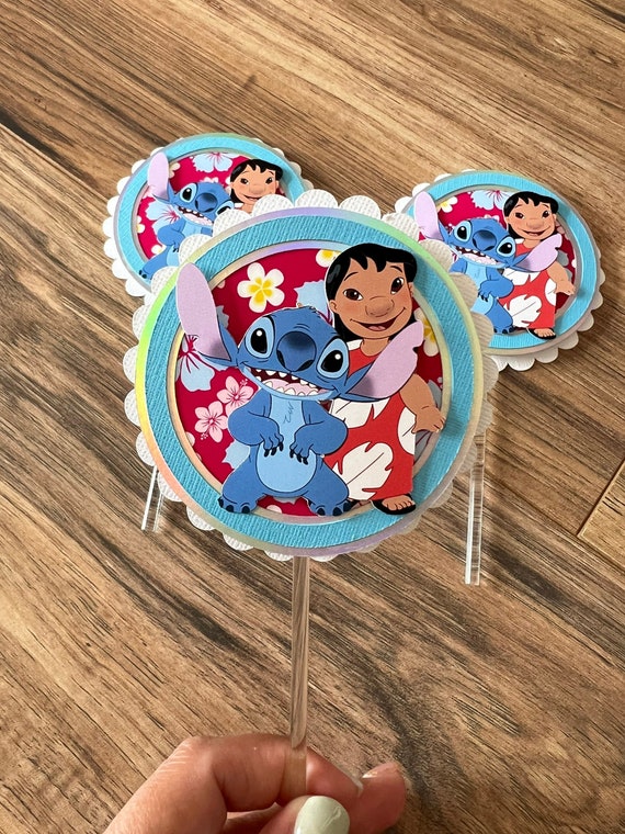 Lilo and Stitch cupcake toppers. Stitch party cupcake toppers