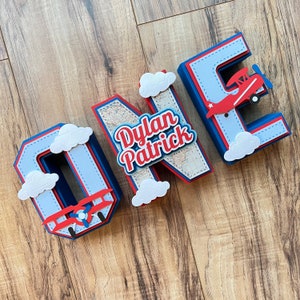 Airplane 3D Letters / Vintage Airplane 3D Letters / Airplane Party ...