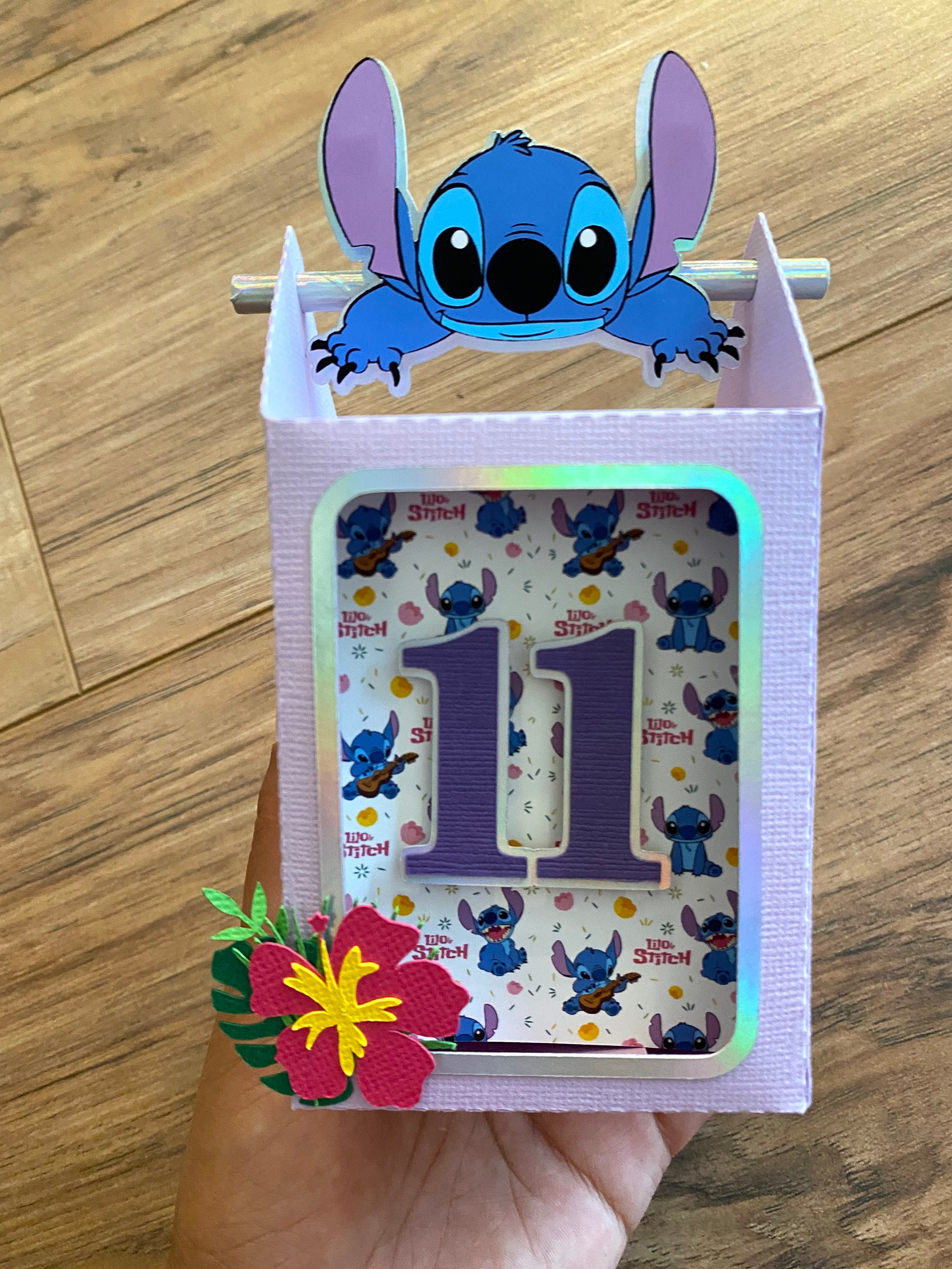 Box décoration personnalisée anniversaire Stitch et Angel