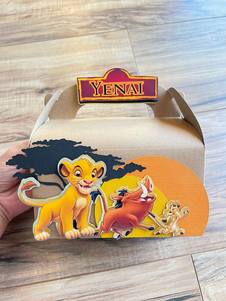 Lion King Gable Box / Lion King / Lion King Favor Box / Lion Etsy