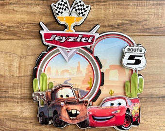 Personalized Lightning McQueen Cake Topper, Cars Birthday Party Decor