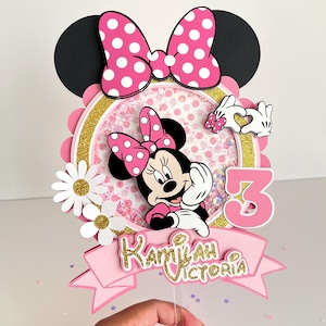 Minnie Mouse Cake Topper / Disney Cake Topper / Minnie Mouse Birthday / Minnie Mouse Party Decorations / Disney Birthday Party