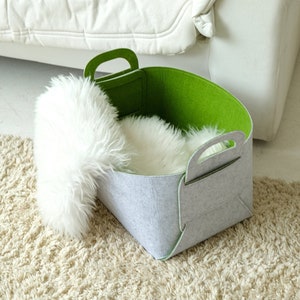 Open Spaces Large Felt Storage Bins - Set of 2 - with Lids
