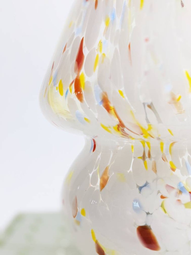 Glass Mushroom Table Lamp Mini Confetti MCM Murano Etsy