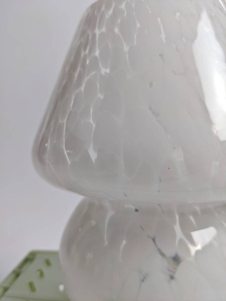 Glass Mushroom Table Lamp Mini Confetti MCM Murano Etsy