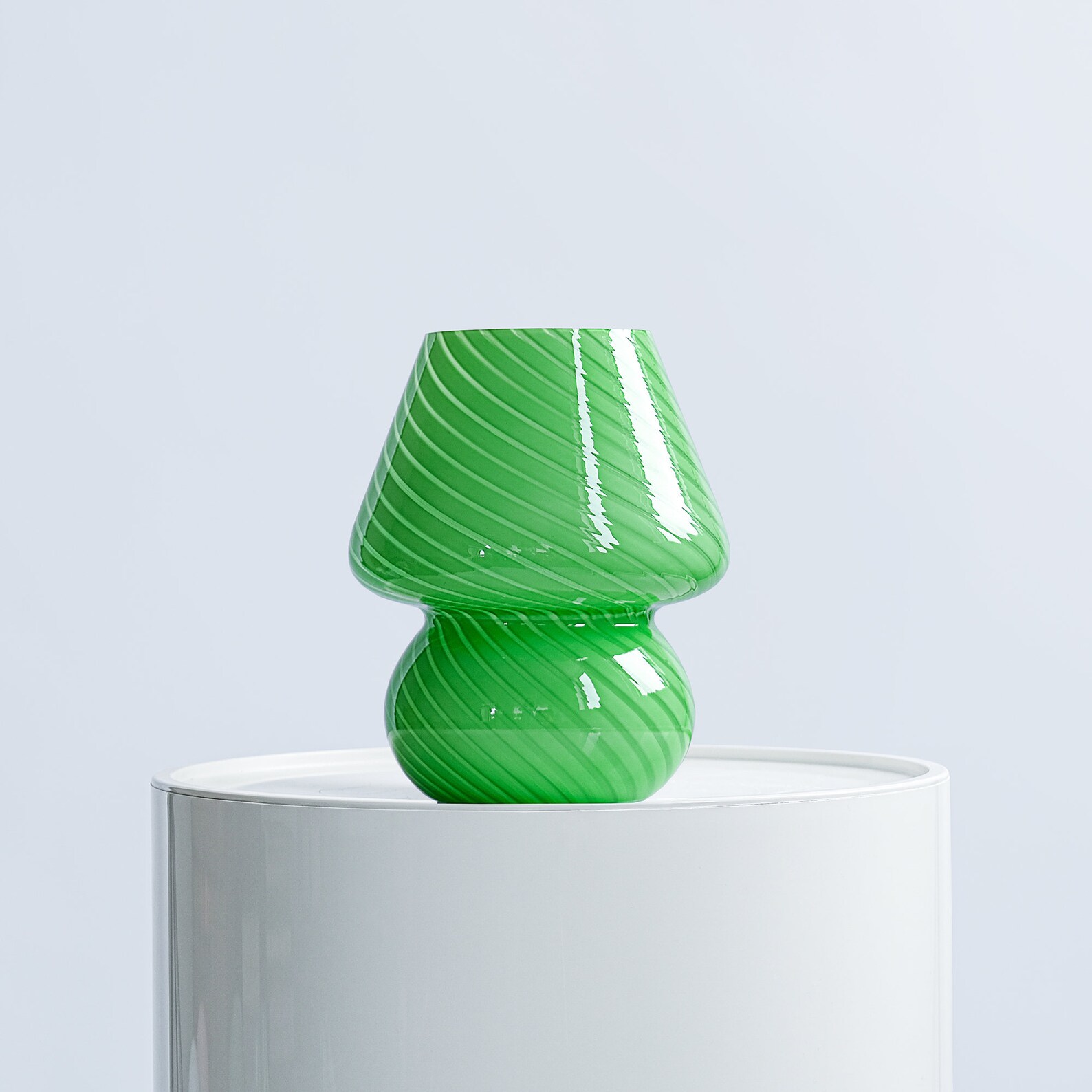 Glass Mushroom Table Lamp Mini Confetti MCM Murano Etsy