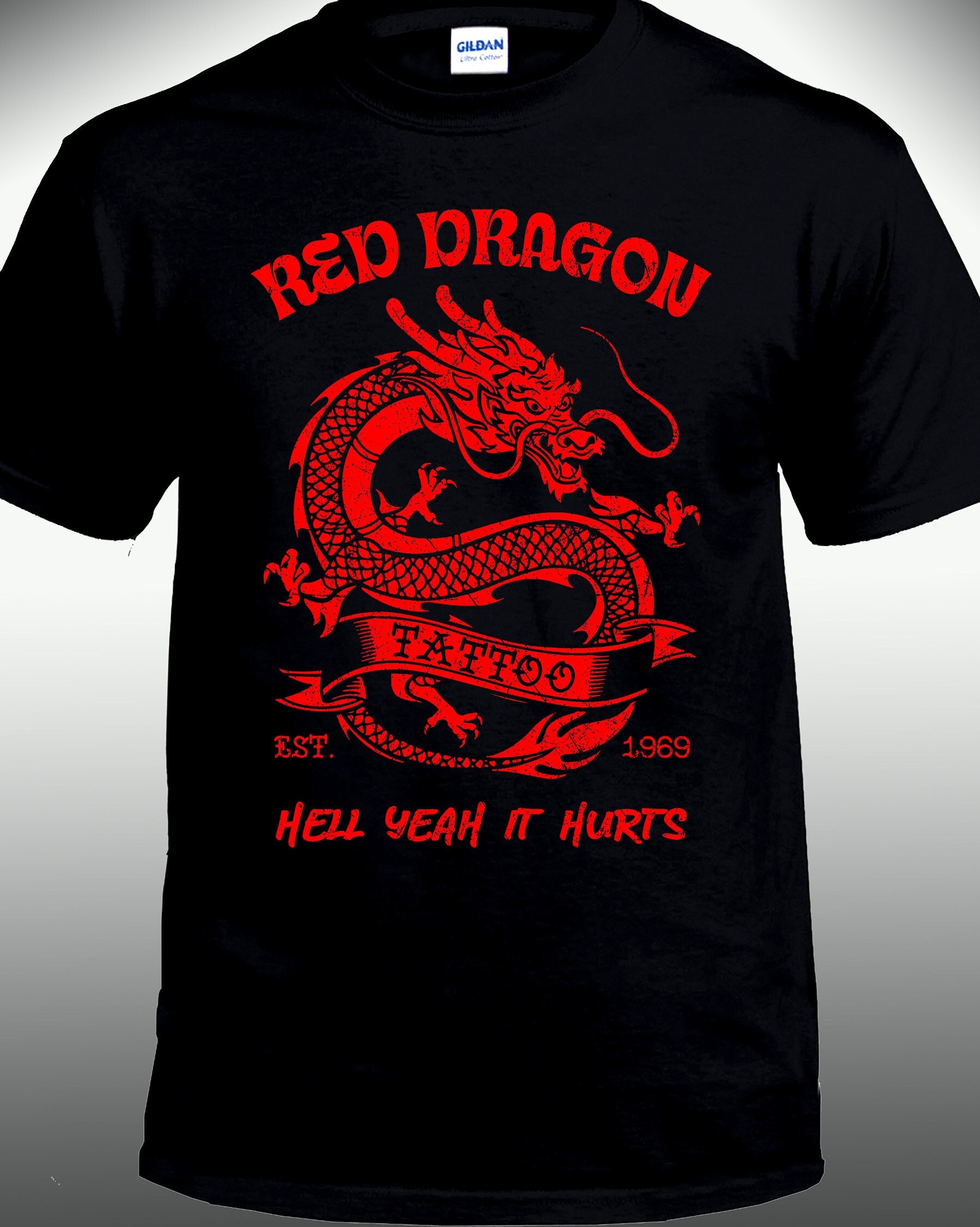 Red Dragon Tattoo Hell Yeah It Hurts T-shirt - Etsy