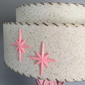 Starburst magnet sets of 2 lamp shade decorations Mid Century retro atomic LARGE & LARGE