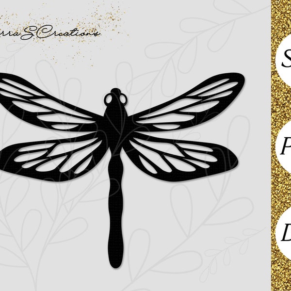 Dragonfly SVG, Cricut File, Dragonfly Cut File, Dragonfly Silhouette, Insect SVG, Dragonfly Png, Spring Svg, Dragonfly Clipart,