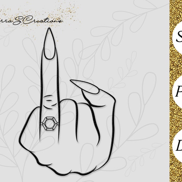 Bride Finger SVG, Wedding Finger SVG, Bride Tribe SVG, Bride Squad Svg, Ring Svg, Bride Nails Svg, Bride Hand Svg, Bachelorette Party Svg