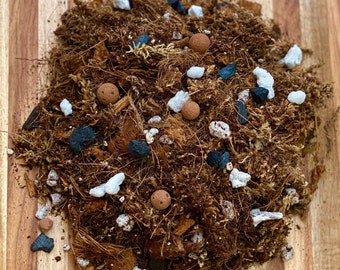 Sol Mix Hybrid For Delicate Roots - Tropical Aroid Mix with LECA - Soilless Grow Medium for Aroids (Nutricote Add-On Available)