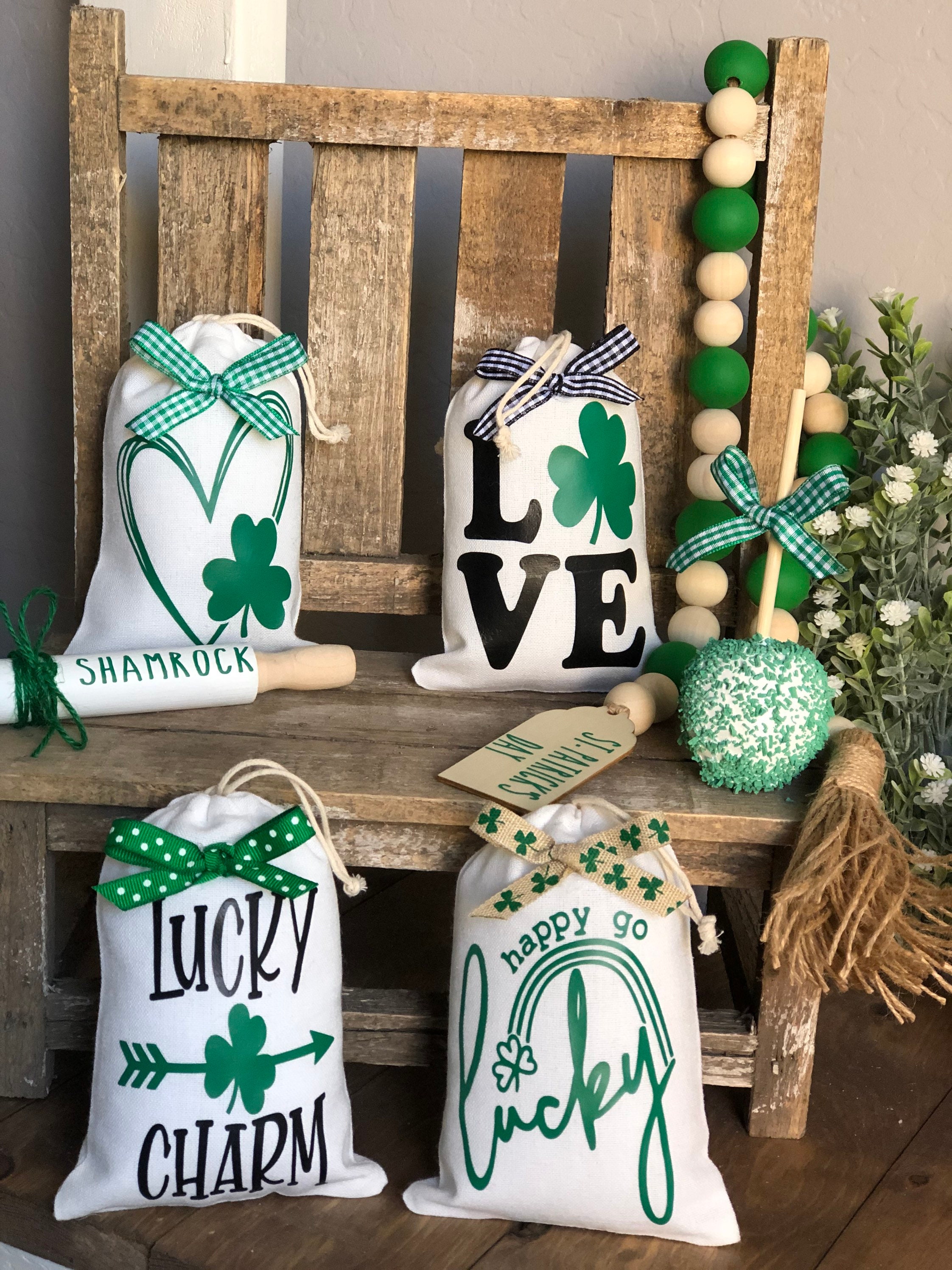Tiered Tray | Mini St. Patrick’s Day Sack | Mini St. Patrick’s  Day Pillow | St. Patrick’s Day Sack