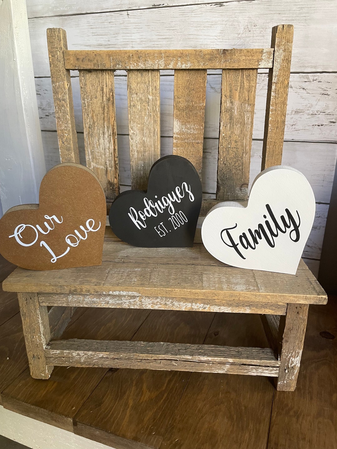 Wooden Heart Decor - Etsy