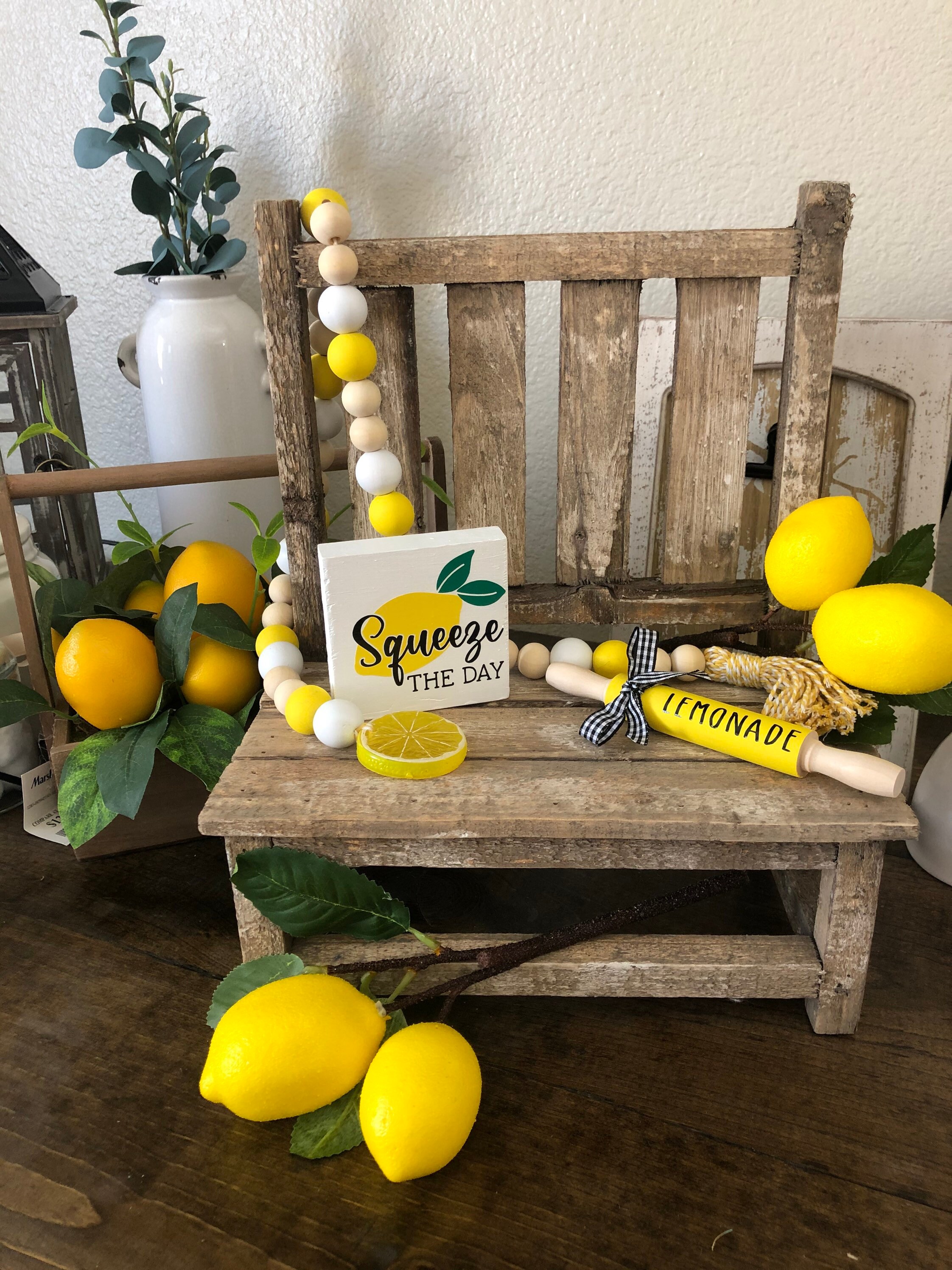Lemonade Decor Bundle, Tiered Tray Decor, Rae Dunn Inspired, Farmhouse Tiered Tray Decor, Farmhouse Decor, Modern Farmhouse Decor