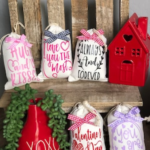 Tiered Tray | Mini Valentine Sack | Mini Valentine Pillow | Valentine Sack