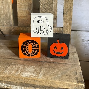 BOO Blocks- Fall-Tiered Tray Decor-Halloween Decor