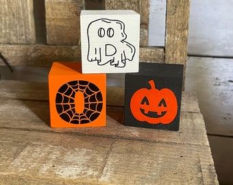 BOO Blocks- Fall-Tiered Tray Decor-Halloween Decor