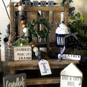 Grandparents Decor Bundle, Tiered Tray Decor, Rae Dunn Inspired, Farmhouse Tiered Tray Decor, Farmhouse Decor, Modern Farmhouse Decor