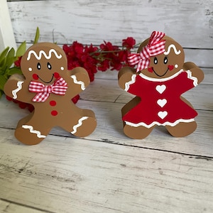 Gingerbread Christmas Wood Tiered Tray Decor