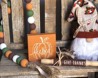 Blessed Fall Tier Tray Set, Thanksgiving, Tiered Tray, Fall, Farmhouse