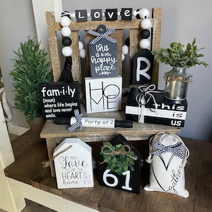 Home Decor Bundle, Tiered Tray Decor, Rae Dunn Inspired, Farmhouse Tiered Tray Decor, Farmhouse Decor, Modern Farmhouse Decor, This is Us