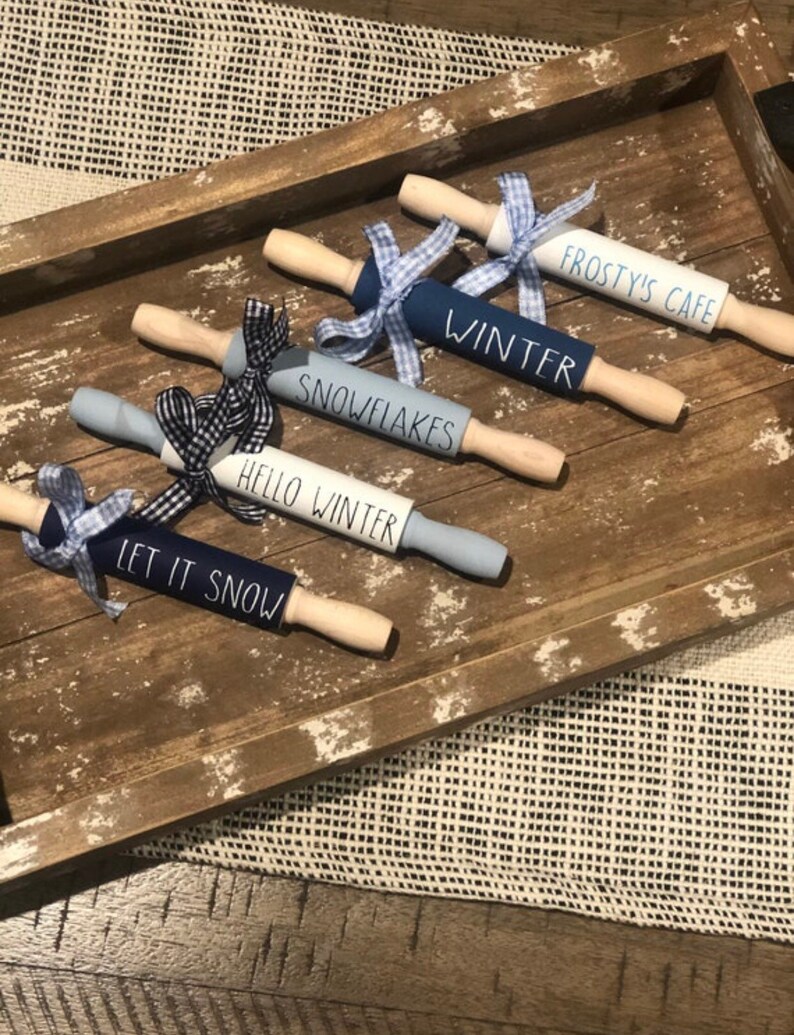 Winter Time Decor Bundle Set of 3 Winter Tiered Tray Winter Etsy